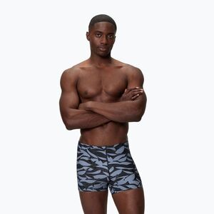 Férfi úszó boxer nadrág Speedo Print Beachstar Square Leg Anthracite/Coin Grey (Print Beachstar Square Leg 8-003929005) kép