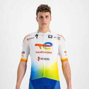 SPORTFUL Rövid ujjú kerékpáros mez - TOTAL ENERGIES 2022 - fehér/sárga/narancssárga/kék kép