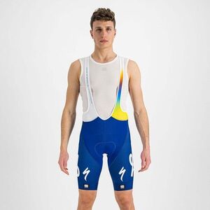 SPORTFUL Rövid kerékpáros nadrág kantárral - TOTAL ENERGIES BODYFIT PRO CLASSIC - fehér/kék kép