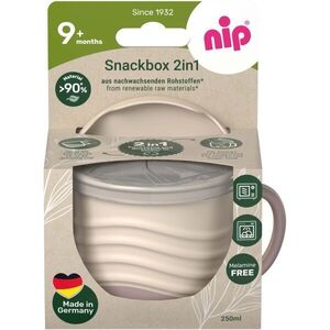 NIP GREEN LINE SNACKBOX 2in1 9M+ Uzsonnás doboz és pohárka, rózsaszín, méret kép