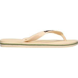 HAVAIANAS BRASIL LOGO Uniszex flip-flop papucs, bézs, méret 39/40 kép
