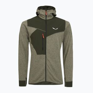 Férfi trekking pulóver Salewa Puez 2 Dry Hood FZ sötét olíva melange (Puez 2 Dry Hood FZ 00-0000027221) kép
