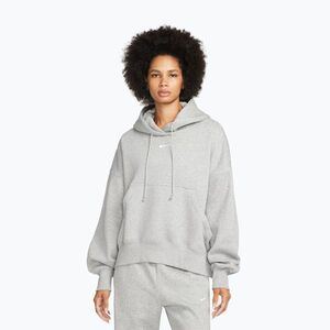 Női pulóver Nike Sportswear Phoenix Fleece Oversized dark grey heather/sail (Sportswear Phoenix Fleece Oversized DQ5858-063) kép