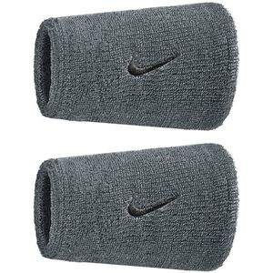 Nike Swoosh Classic Doublewide csuklópánt, szürke/fekete, 2 db kép