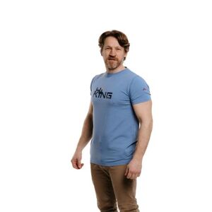 Férfi rövid ujjú túrázó póló EVERETT T-HIKE blue kép