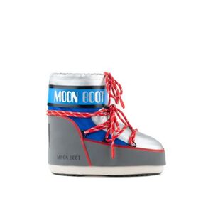 Alacsony téli cipők MOON BOOT MB ICON LOW SPACE RACING-HF04 SILVER BLUE RED kép