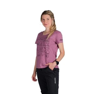 Női rövid ujjú túrázó póló NORTHFINDER AMIE-523rosewine kép