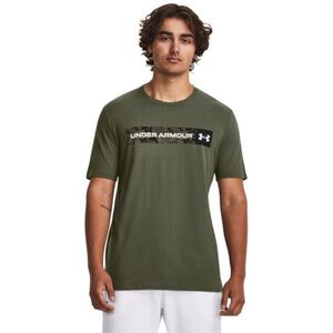 Férfi rövid ujjú póló UNDER ARMOUR UA CAMO CHEST STRIPE SS-GRN kép