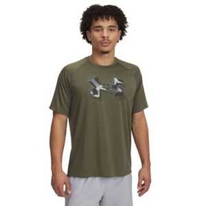Férfi rövid ujjú edzőpóló UNDER ARMOUR UA M TECH PRINT FILL SS-GRN kép