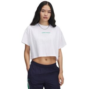 Női rövid ujjú póló UNDER ARMOUR UA W VARSITY MIX HW SS CROP-WHT kép