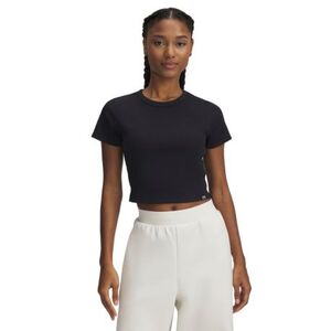 Női rövid ujjú póló UNDER ARMOUR UA Rival Rib Baby Tee-BLK kép