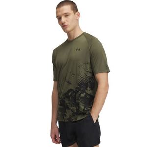 Férfi rövid ujjú edzőpóló UNDER ARMOUR UA M TECH FADE SS-GRN kép