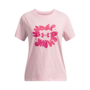 Lány póló rövid ujjú UNDER ARMOUR UA Bubble Wordmark SS-PNK kép