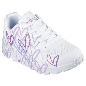 Lány szabadidőcipő SKECHERS Uno Lite Spread The Love K white light purple kép