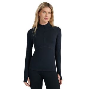 Női hosszú ujjú thermo póló fél cipzárral 4F BRUSHED UNDERWEAR F096-WAW25UBRUF096-20S-DEEP BLACK kép