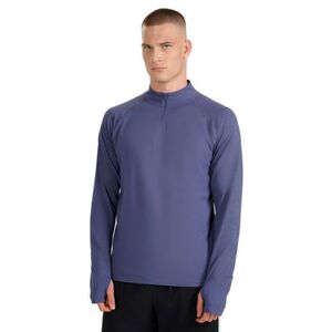 Férfi bélelt futó pulóver 1 2 cipzárral 4F SWEATSHIRT FNK M576-WAW25TFSWM576-32S-DENIM kép