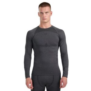 Férfi hosszú ujjú thermo póló 4F SEAMLESS UNDERWEAR M237-WAW25USEAM237-21M-BLACK MELANGE kép