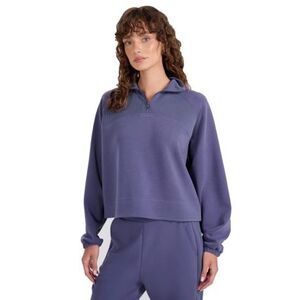 Női pulóver 1 2 cipzárral 4F SWEATSHIRT F1836-WAW25TSWSF1836-32S-DENIM kép