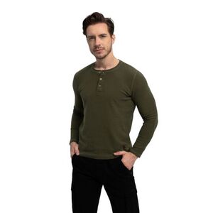 Férfi hosszú ujjú póló VOLCANO L-AZUX-302-KHAKI kép