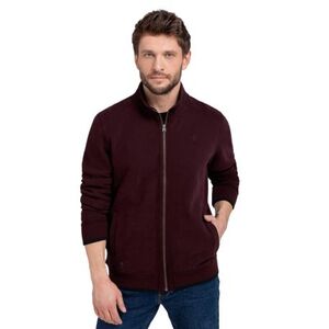 Férfi zipzáras pulóver VOLCANO B-LED-403-BURGUNDY kép