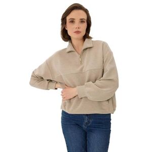 Női kapucnis pulóver VOLCANO B-MOXI-102-BEIGE kép