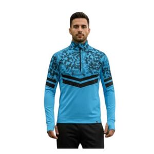 Férfi sídzseki pulóver 1 2 cipzárral NORTHFINDER BERTI-282blueblack kép