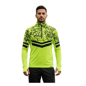 Férfi sídzseki pulóver 1 2 cipzárral NORTHFINDER BERTI-553limegreenblack kép