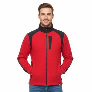 Férfi bélelt túrázó pulóver cipzárral NORTHFINDER SZYMON 361redblack kép