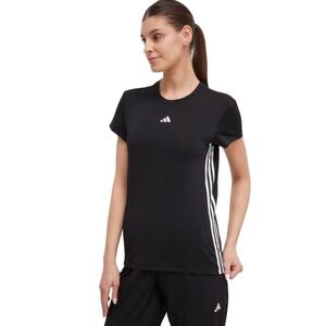 Női rövid ujjú edzőpóló ADIDAS HYGLM T BLACK WHITE kép