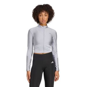 Női cipzáras edzőpulóver ADIDAS HYG SHN TRACK J HALSIL GREY kép