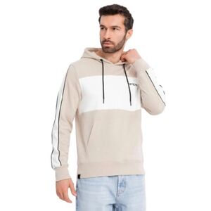 Férfi kapucnis pulóver OMBRE Sweatshirt OM-SSNZ-0225 V-2 beige kép