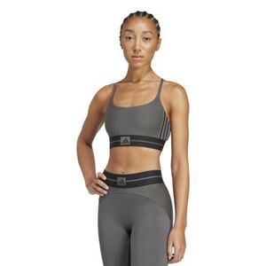 Női edzősport melltartó ADIDAS HYG RIB BRALETT GRESIX BLACK kép