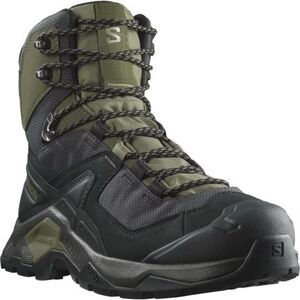 Férfi bokáig érő túracipő SALOMON Quest Element GTX M black deep lichen green olive night kép