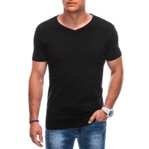 Férfi rövid ujjú V-nyakú póló EDOTI T-shirt EM-TSBS-0101 V-1 black kép