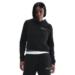 Női kapucnis pulóver NIKE W NSW PHNX FLC SHRUNKEN HOODIE BLACK kép