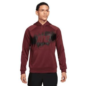 Férfi bélelt edzőpulóver kapucnival NIKE M NK TF FLEECE PO HD GFX DARK TEAM RED kép