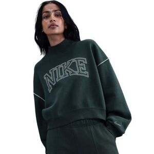 Női bélelt kapucnis pulóver NIKE W NSW PHNX FLC LOGO MOCK NECK SEAWEED kép