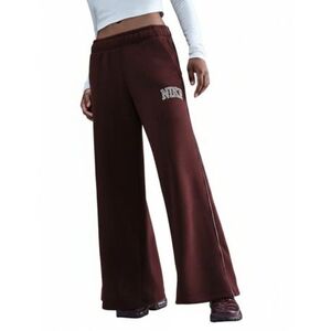 Női melegítőnadrágok NIKE W NSW PHNX FLC LOGO WIDE LEG BURGUNDY CRUSH kép