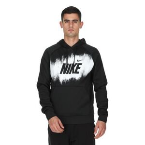 Férfi bélelt edzőpulóver kapucnival NIKE M NK TF FLEECE PO HD GFX BLACK kép