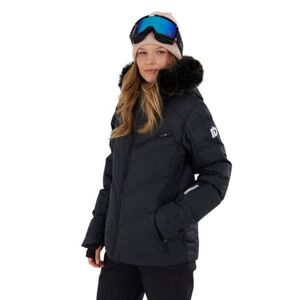 Női síkabát FUNDANGO Elyra Fur Padded Jacket-905- black embossed kép