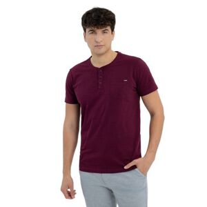 Férfi rövid ujjú póló VOLCANO TM-HUBRIS-BURGUNDY kép