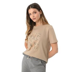 Női rövid ujjú póló VOLCANO T-UNIQ-BEIGE kép