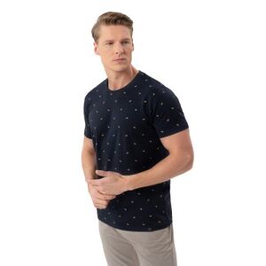 Férfi rövid ujjú póló VOLCANO TM-LEIF-NAVY kép