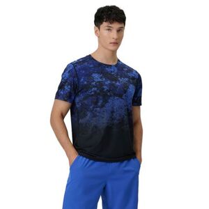 Férfi rövid ujjú edzőpóló 4F TSHIRT FNK M1787-36A-COBALT ALLOVER kép