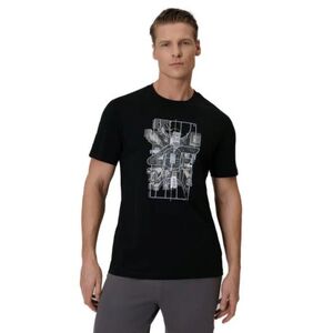 Férfi rövid ujjú póló 4F TSHIRT M2664-20S-DEEP BLACK kép
