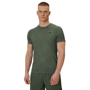 Férfi rövid ujjú futó póló 4F TSHIRT FNK M1778-43A-KHAKI ALLOVER kép