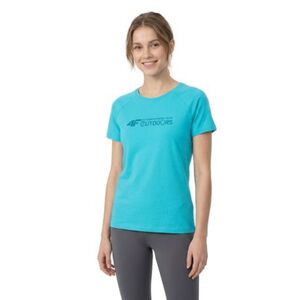 Női rövid ujjú túrázó póló 4F TSHIRT F2774-48S-AQUA kép