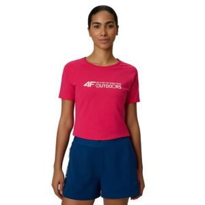 Női rövid ujjú túrázó póló 4F TSHIRT F2774-54S-PINK kép