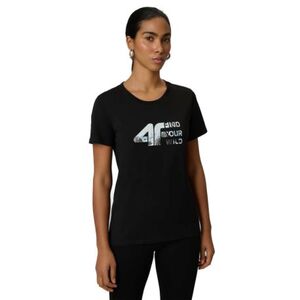 Női rövid ujjú túrázó póló 4F TSHIRT F2775-20S-DEEP BLACK kép