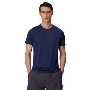 Férfi rövid ujjú edzőpóló 4F TSHIRT FNK M2140-31M-NAVY MELANGE kép